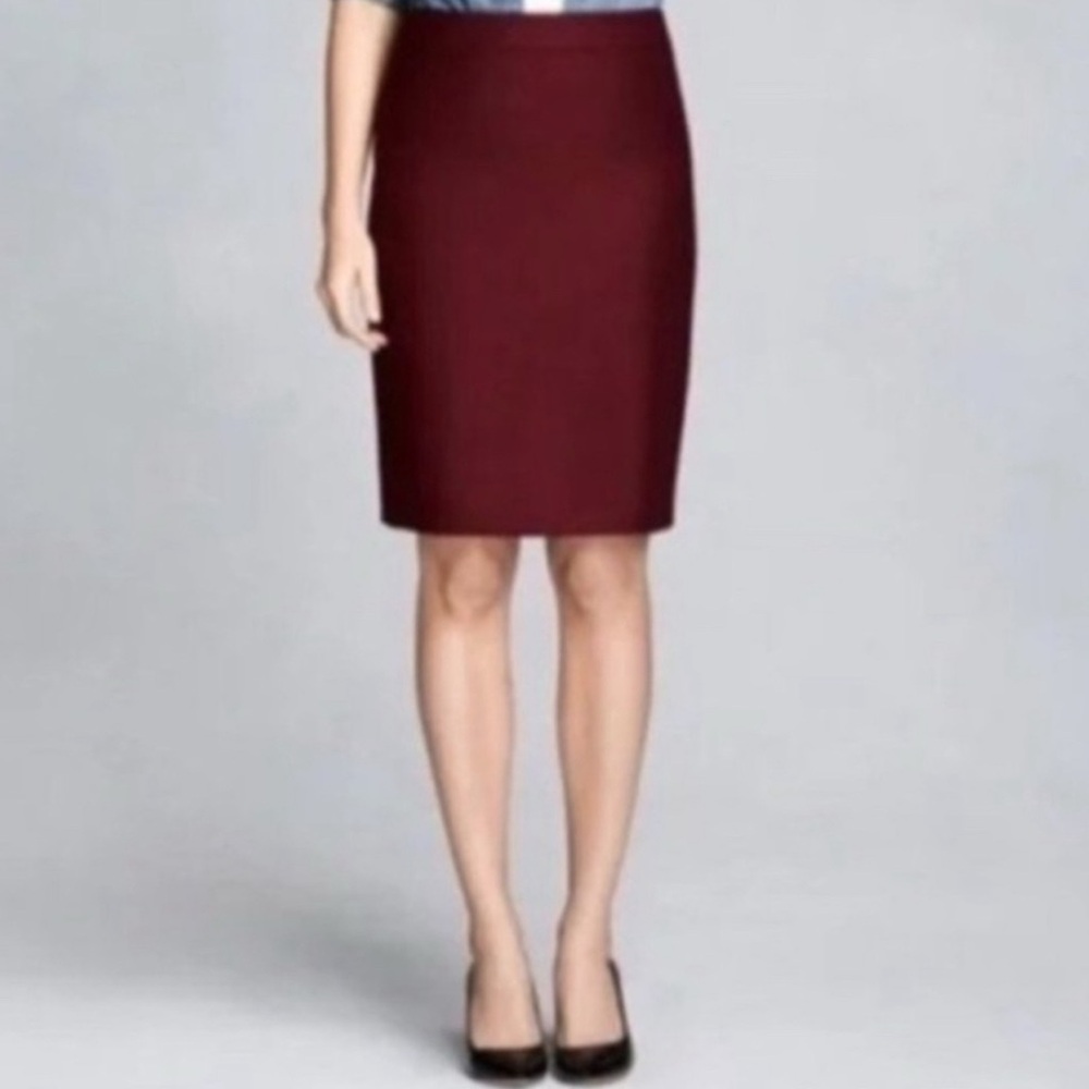 J. Crew Burgundy Pencil Skirt